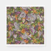 Spooky Halloween Paper Napkin Servet (Voorkant)