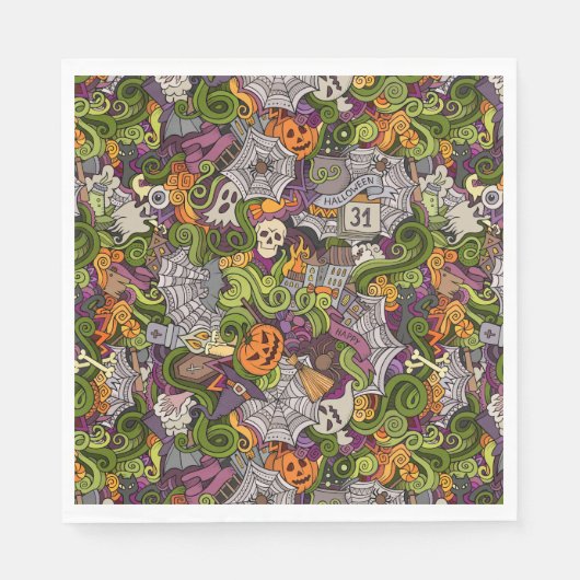 Spooky Halloween Paper Napkin Servet (Voorkant)