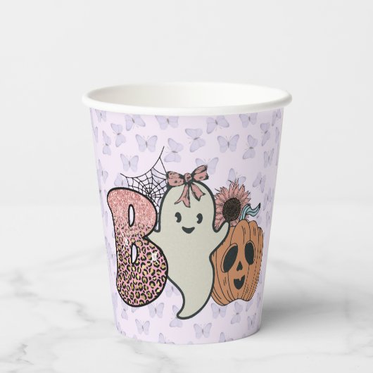 Spooky Halloween Papieren Bekers (Achterkant)