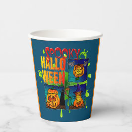 Spooky Halloween Papieren Bekers