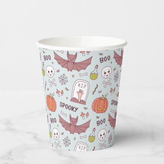 Spooky Halloween Papieren Bekers (Links)
