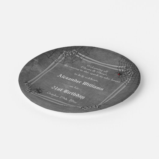 Spooky Halloween Papieren Bordje (Gekanteld)