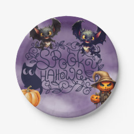 Spooky Halloween Papieren Bordje