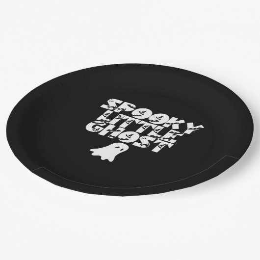 Spooky Halloween Papieren Bordje (Gekanteld)