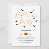 Spooky Halloween Party Bats Uitnodiging (Voorkant)