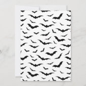 Spooky Halloween Party Bats Uitnodiging (Achterkant)