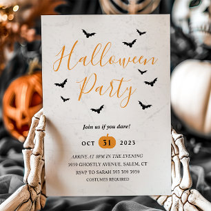 Spooky Halloween Party Bats Uitnodiging