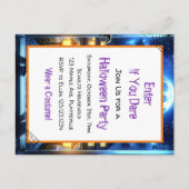 Spooky Halloween Party Briefkaart (Achterkant)