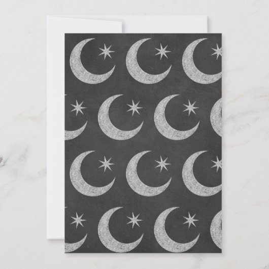 Spooky Halloween Party Chalkboard Uitnodiging (Achterkant)