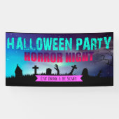 Spooky Halloween party eet drink eng Spandoek (Horizontaal)
