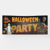 Spooky Halloween Party Fest Spandoek (Horizontaal)