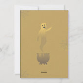 Spooky Halloween Party - Flat Holiday Kaart (Achterkant)