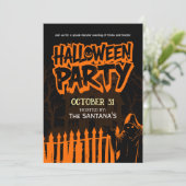 Spooky Halloween Party Flyer Uitnodiging (Staand voorkant)