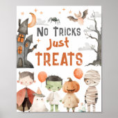 Spooky Halloween Party Geen Tricks Gewoon Treats S Poster (Voorkant)