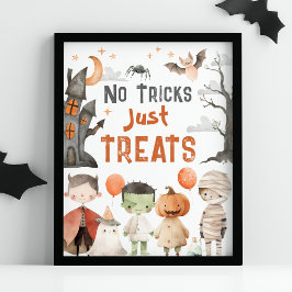 Spooky Halloween Party Geen Tricks Gewoon Treats S Poster
