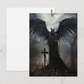 Spooky Halloween Party Gothic Skeleton Graveyard Briefkaart (Voorkant / Achterkant)