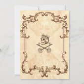 Spooky Halloween Party Gothic Skull Kaart (Achterkant)