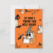 Spooky Halloween Party Invitation Bedankkaart (Achterkant)