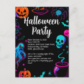 Spooky Halloween Party Invitation Briefkaart (Voorkant)