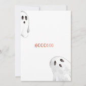 Spooky Halloween Party Invitation Ghost Pumpkin Kaart (Achterkant)