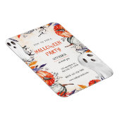 Spooky Halloween Party Invitation Ghost Pumpkin Magneet (Rechterzijde)