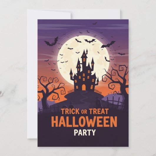 Spooky Halloween Party Invitation Kaart (Voorkant)