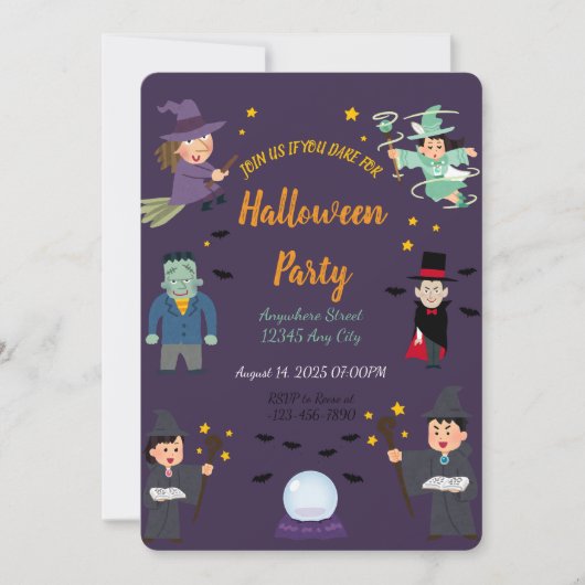 Spooky Halloween Party Invitation Kaart (Voorkant)
