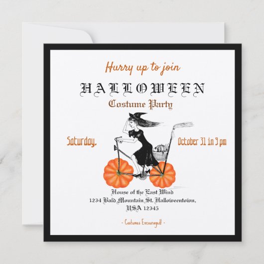 Spooky  Halloween Party Invitation Kaart (Voorkant)