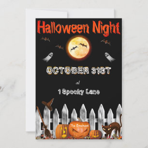 Spooky Halloween Party Invitation Kaart