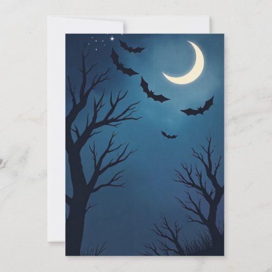 Spooky Halloween Party Invitation Kaart (Achterkant)