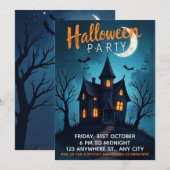 Spooky Halloween Party Invitation Kaart (Voorkant / Achterkant)