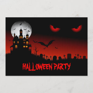 Spooky Halloween Party Invitation Kaart