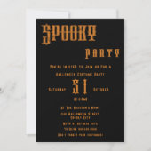 Spooky Halloween Party Invitation Kaart (Voorkant)