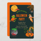 Spooky Halloween Party Invitation Kaart (Voorkant / Achterkant)