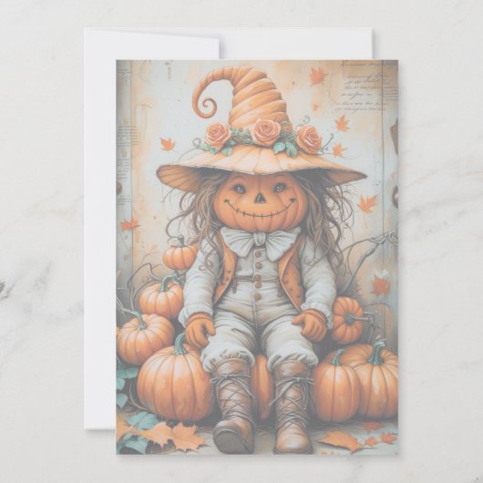 Spooky Halloween Party Invitation Kaart (Achterkant)