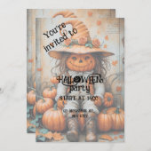 Spooky Halloween Party Invitation Kaart (Voorkant / Achterkant)