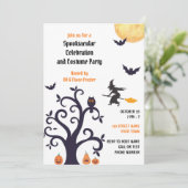 Spooky Halloween Party Invitation Kaart (Staand voorkant)