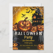 Spooky Halloween Party Invitation Kaart (Voorkant)