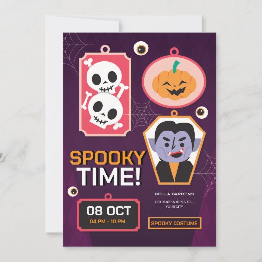 Spooky Halloween Party Invitation Kaart (Voorkant)