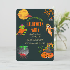 Spooky Halloween Party Invitation Kaart