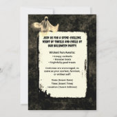 Spooky Halloween Party Invitation Kaart (Achterkant)