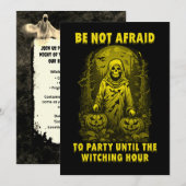 Spooky Halloween Party Invitation Kaart (Voorkant / Achterkant)
