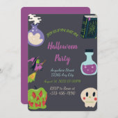 Spooky Halloween Party Invitation Kaart (Voorkant / Achterkant)