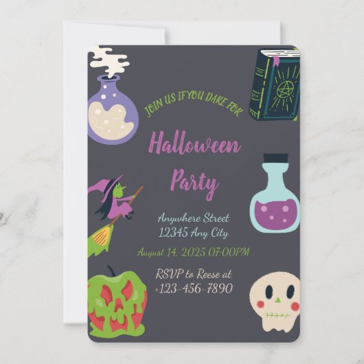 Spooky Halloween Party Invitation Kaart (Voorkant)