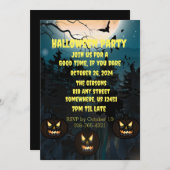 Spooky Halloween Party Invitation Kaart (Voorkant / Achterkant)