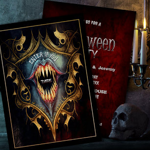 Spooky Halloween Party Invitation Kaart