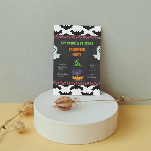 Spooky Halloween Party Invitation Kaart