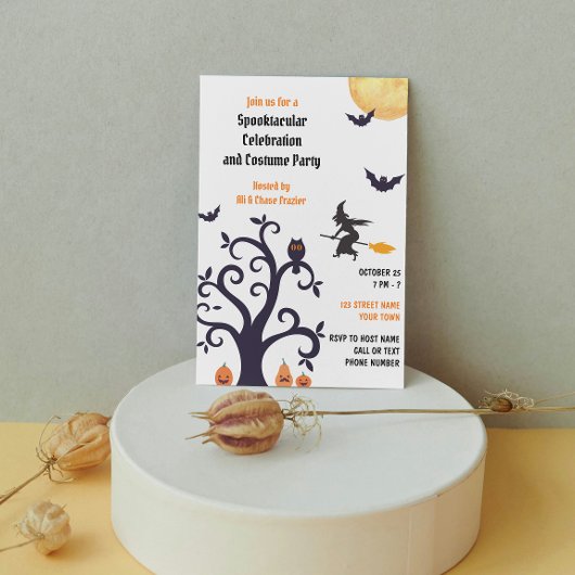 Spooky Halloween Party Invitation Kaart