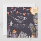 Spooky Halloween Party Invitation Kaart (Voorkant)