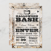 Spooky Halloween Party Invitation Kaart (Voorkant / Achterkant)